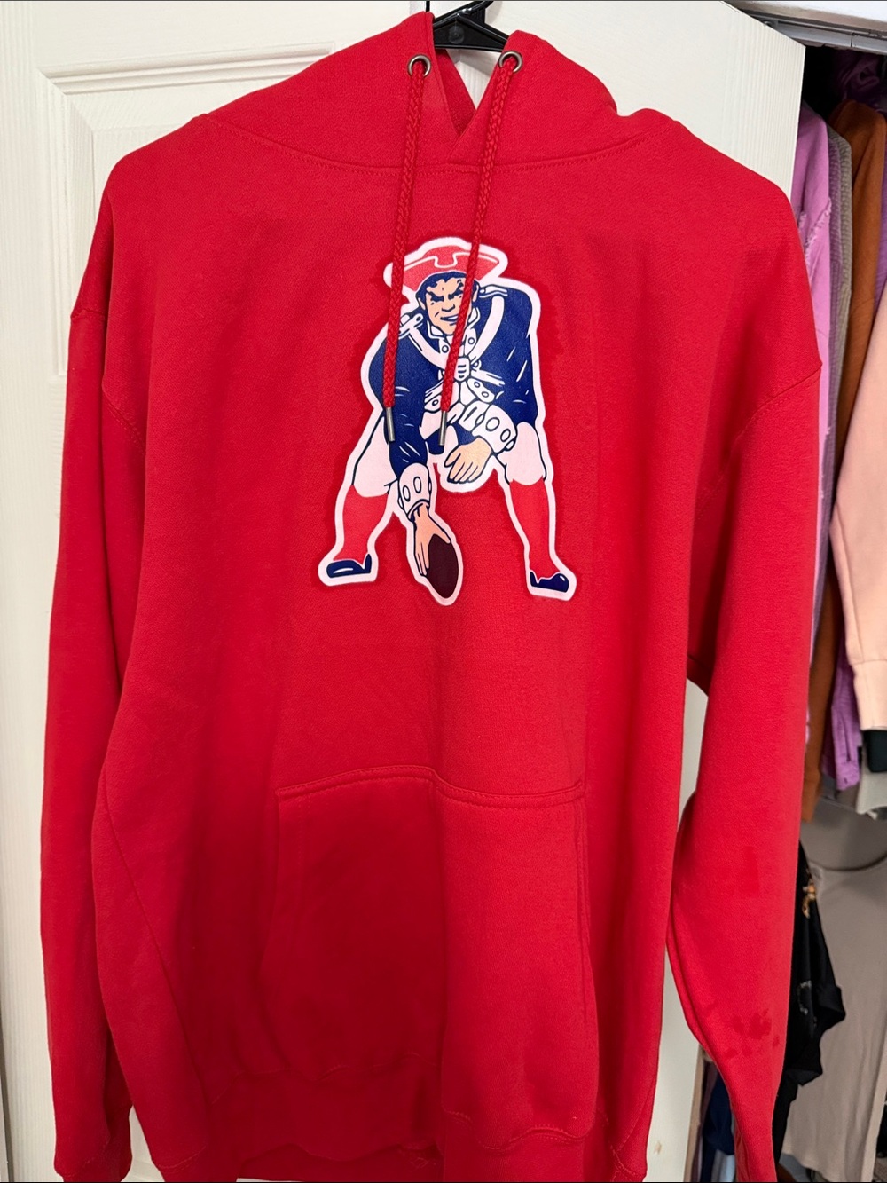 Fanatics Red Pullover Hoodie with Front Logo